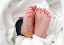 Baby Mohammed's feet when he was just 2 days old