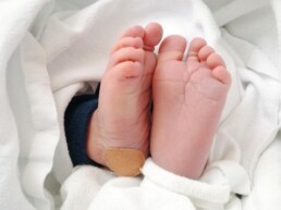 Baby Mohammed's feet when he was just 2 days old